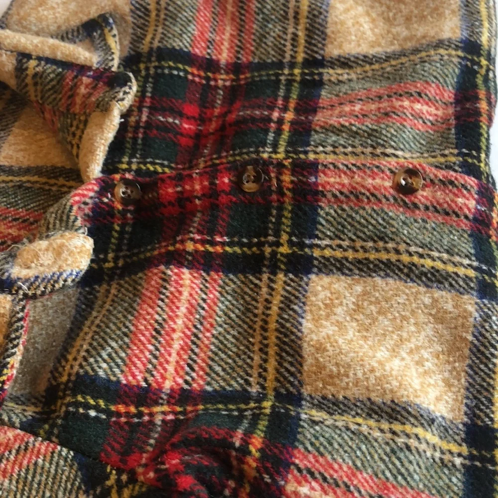 Girls plaid button down flannel